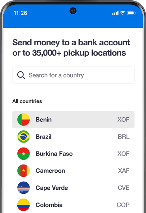 Smartphone showing banking app screen